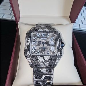 Cartier santos diamond watch